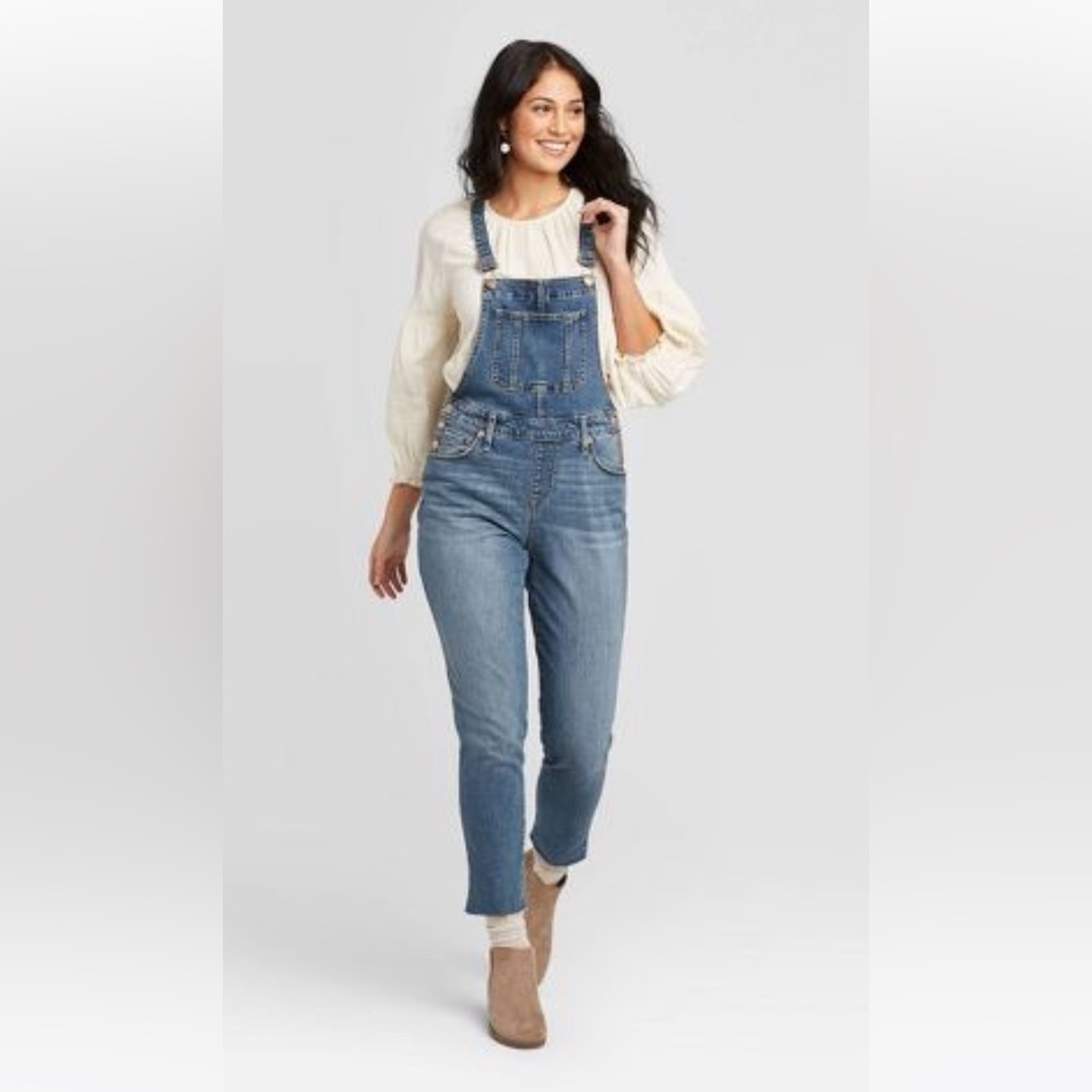 Light wash overalls